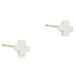 Enewton Signature Cross Small Stud - Off-White