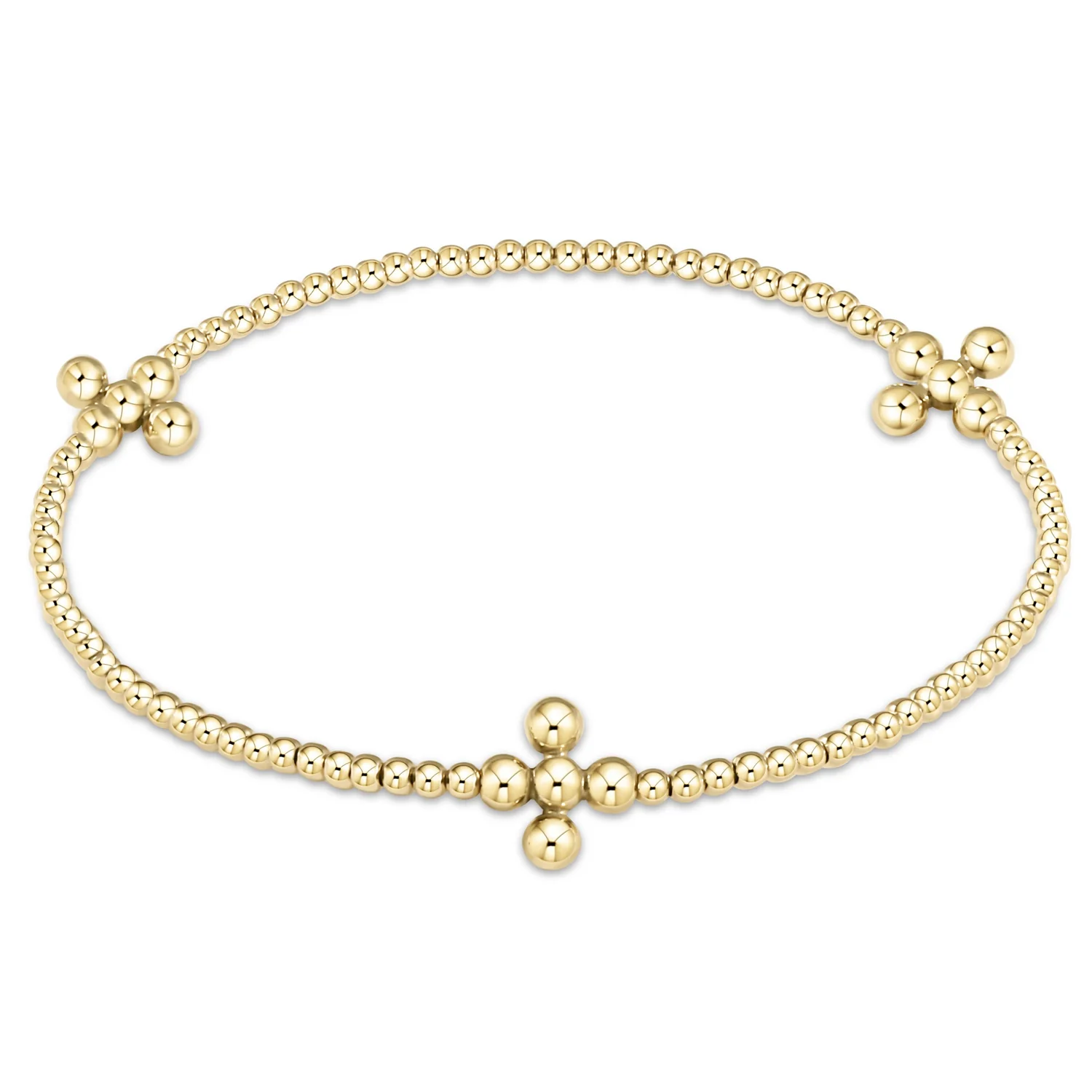 Enewton Signature Cross Gold Pattern 2MM Bead Bracelets Enewton Signature Cross Gold Pattern 2MM Bead Bracelets