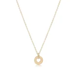 Enewton Egirl 14” Necklace Gold - Love Small Gold Disc
