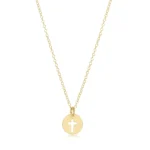 Enewton Egirl 14” Necklace Gold - Blessed Small Gold Disc