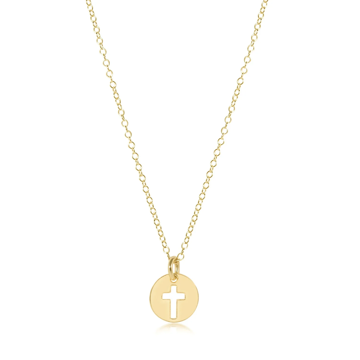 Enewton Egirl 14” Necklace Gold - Blessed Small Gold Disc Enewton Egirl 14” Necklace Gold - Blessed Small Gold Disc