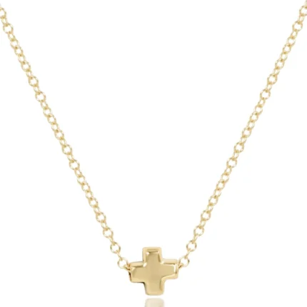 Enewton Egirl 14” Necklace Gold - Signature Cross Small Gold