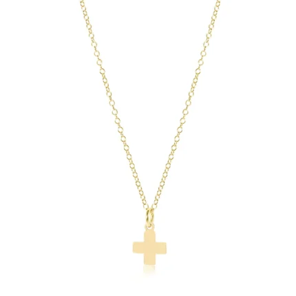 Enewton Egirl 14” Necklace Gold - Signature Cross Gold Charm