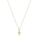 Enewton Egirl 14” Necklace Gold - Signature Cross Small Gold Charm